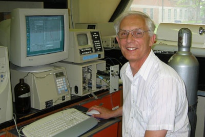 Nigel at work in lab