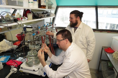 Working in the Newly renovated Laboratories- December 2017