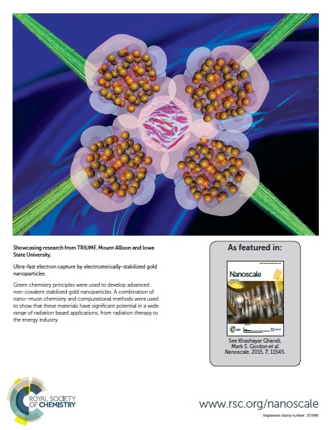 Ultra-fast electron capture by electrosterically-stabilized gold nanoparticles